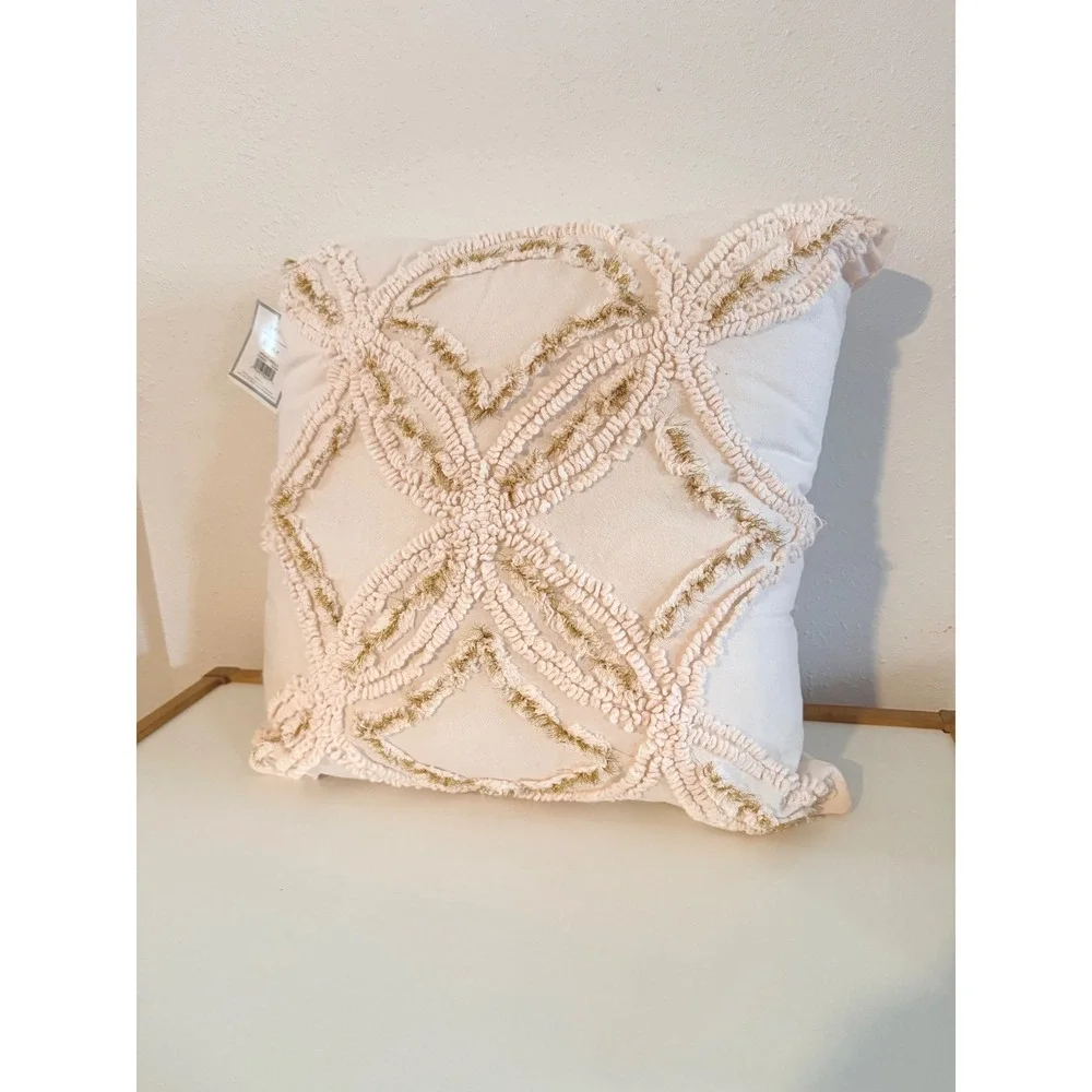 Peri Home Metallic Chenille Decorative Pillow, 18